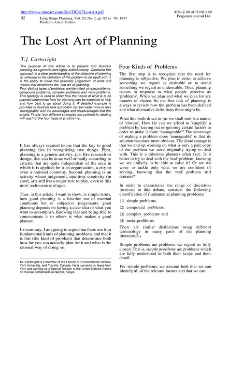 92 Long Range Planning: Understanding the Art of Effective Planning ...