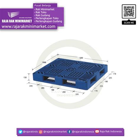 PALLET PLASTIK RABBIT NPK-1005S UKURAN 100x50x8 CM
