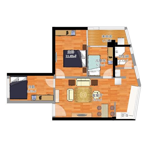78平米美景东方两室一厅客厅装修效果图_太平洋家居网图库