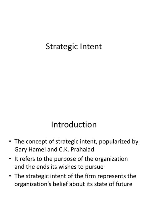 Examples of Strategic Intent Statements 的图像结果