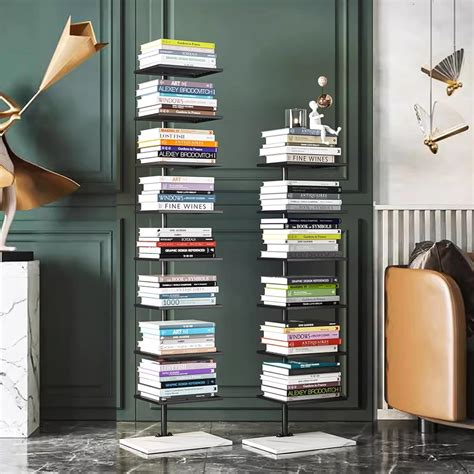 Amazon.com: Lebolna Modern Vertical Bookshelf Tower,Free Standing ...