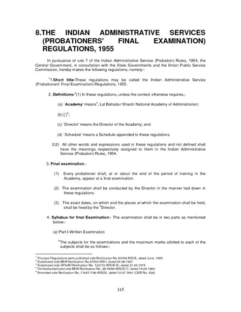 IAS (Probationers Final Examinations) Regulations, 1955 | GAD