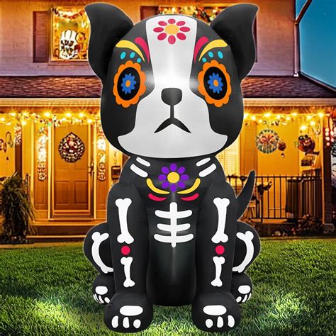 Amazon.com: DomKom Halloween Inflatable Blow Up Decorations, Dia de Los Muertos 8FT Day of Dead ...