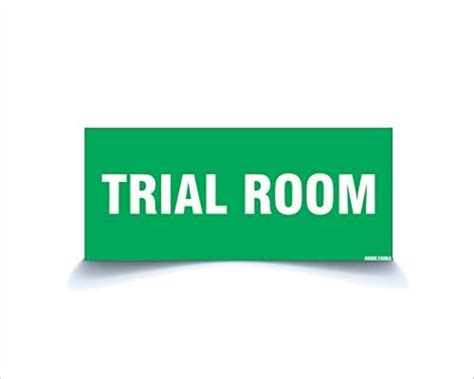 Green Panda®-Trial Room Sign Board for Shops & Showrooms (23x10cm ...