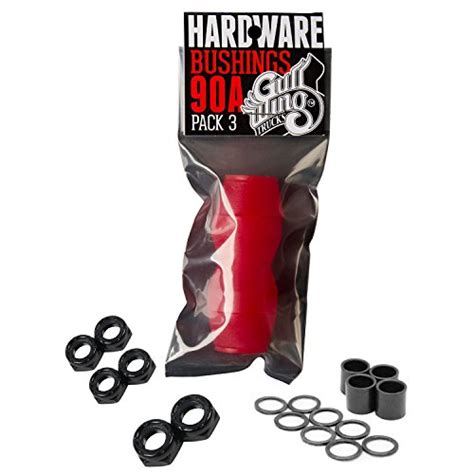 Buy Gullwing Longboard Truck Bushings 90A Cone/Cone + Axle, Nuts and ...