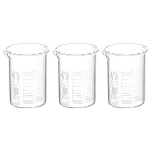 Buy PATIKIL 3Pcs 10ml Low Form Glass Beaker, 3.3 Borosilicate Glass ...