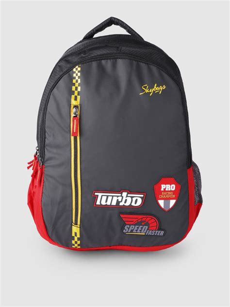 Skybags Unisex Black & Red Solid Backpack - Price History