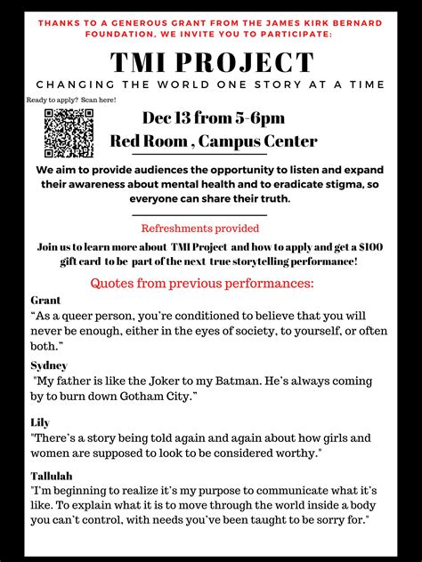 TMI Project@Bard Information Session