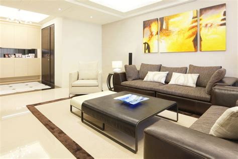 165平方米四居室现代客厅电视墙装修效果图_设计案例_太平洋家居网高清图库