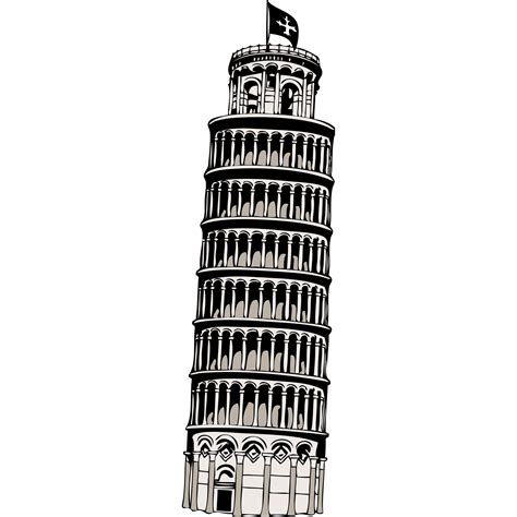 Leaning Tower Of Pisa, Landmark, Italy, Historic Site, Uniquely Leaning PNG