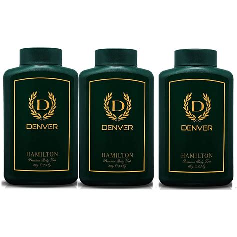 DENVER Hamilton Premium Body Talc - 100GM Each (Pack of 3) | Scented ...