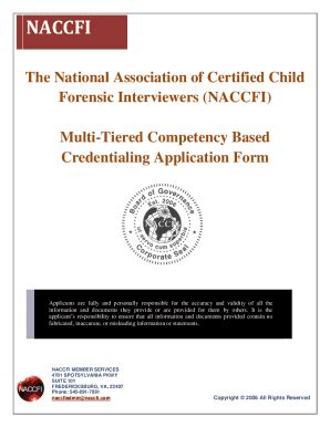 Fillable Online Naccfi Credentialing Application Fax Email Print ...
