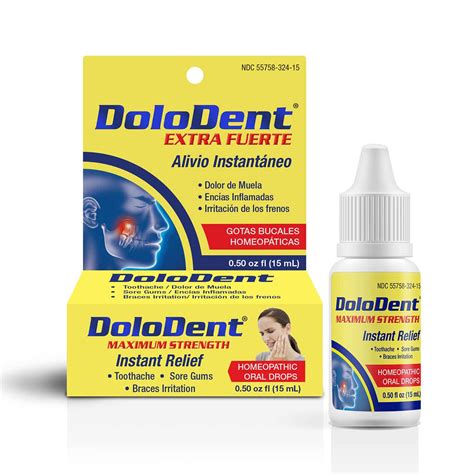 Dolodent Tooth Pain Relief Drops for Adults - Natural Oral Pain Relief ...