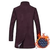 Men's Winter Coat Wool Coat Overcoat Trench Coat Outdoor Daily Wear ...