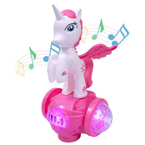 [Random color] Lovely Horse Hover Unicorn Stunt Tricycle Toy with 5D L ...