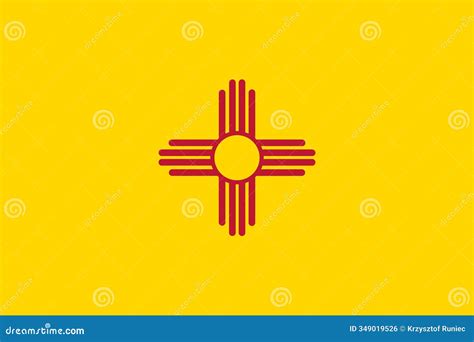 New Mexico State Flag stock vector. Illustration of artwork - 349019526