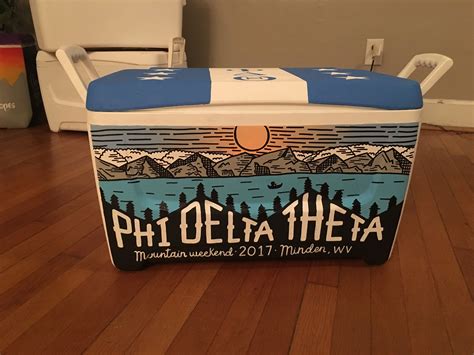 Phi delta theta mountain weekend painted fraternity Cooler | Formal ...