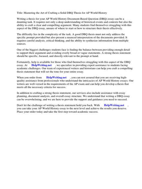 Image result for DBQ Examples