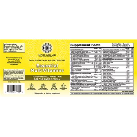 Essential MultiVitamins Capsules | Daily Nutrition Support - Mother ...