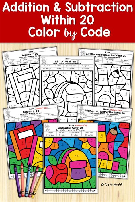 Image result for Color by Code Math Worksheets