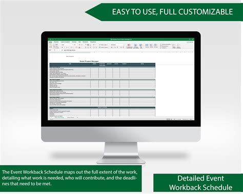 Event Workback Schedule - Etsy