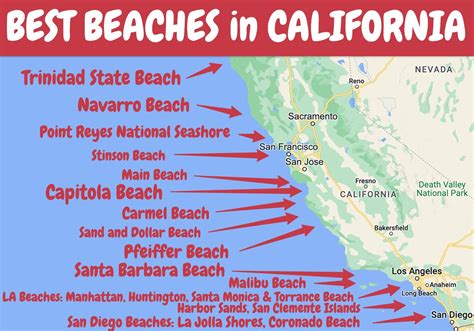 Best Beaches In California Map California Guides Travel Lemming