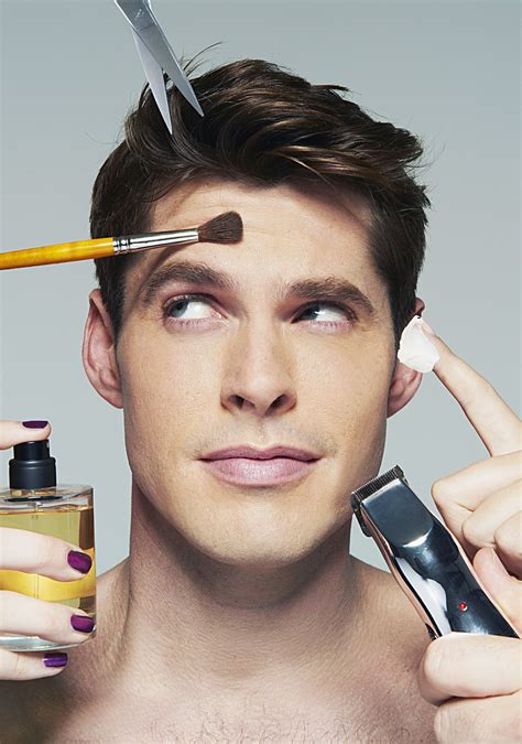 men grooming for face