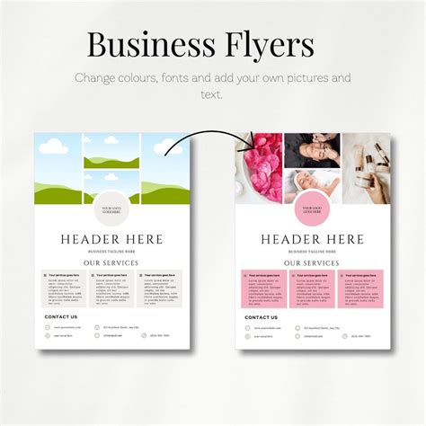 Small Business Flyers Pack Vol. 2, Marketing Flyer, Canva Template ...
