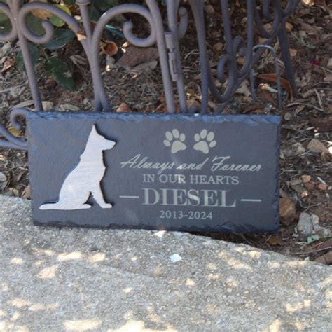 Custom Pet Memorial Stone, Personalized Grave Marker, Engraved Dog or ...