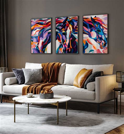 PRISMATIC RIDE – Set of 3 | Modern Wall Art – Asianmonk