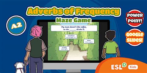 ESL Adverbs of Frequency Maze Game [Kids, A2]