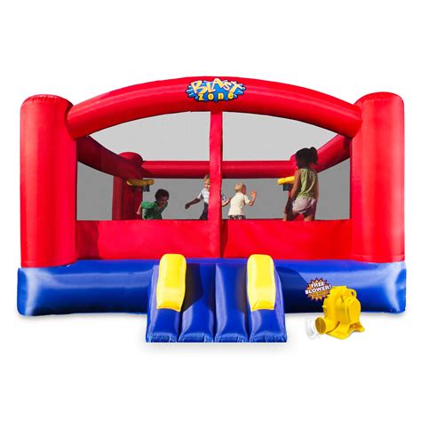 Blast Zone Double Play - Inflatable Dual Hoops Bounce House with Blower ...