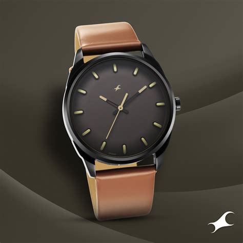 Buy Online Fastrack After Dark Brown Dial Leather Strap Watch for Guys ...