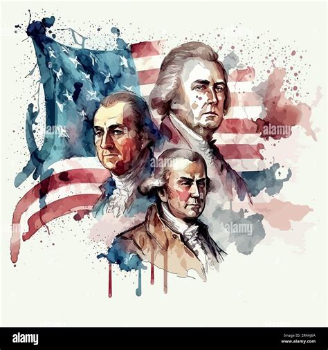 on a white background, a watercolor drawing of an American soldier ...