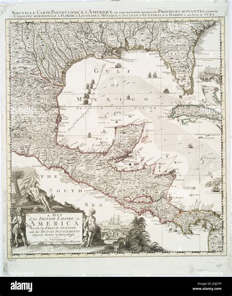 A map of the British empire in America with the French, Spanish and the ...