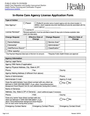 2018-2025 Form OR In-Home Care Agency License Application Fill Online ...