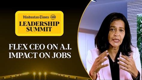Flex CEO's 'Controversial' Take On AI's Impact On Human Jobs | Revathi ...