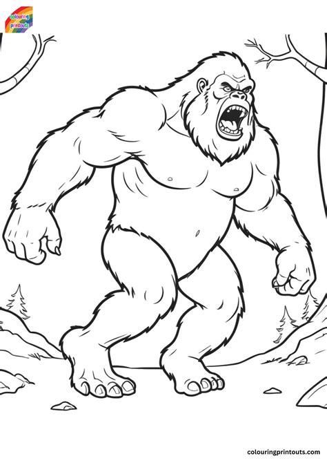 10+ Bigfoot Coloring Page