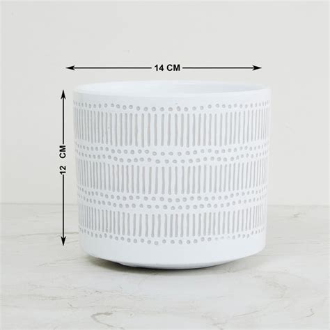 Buy Valencia Back Wall Textured Round Single Pc. Planter with Stand ...