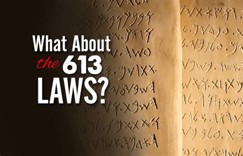 What about the 613 Laws? - Yahweh