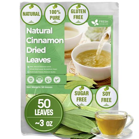Amazon.com : 50+ (3oz) Natural Cinnamon Leaves, Whole Dried Cinnamon ...