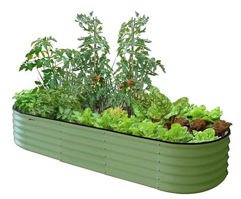 Buy VegTub Modular Raised Bed Kit Galvanized, SAGE Green I 17’’ Tall 10 ...