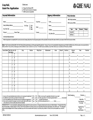 Crop Hail, Grain Fire Application - NAU Country - Fill and Sign ...