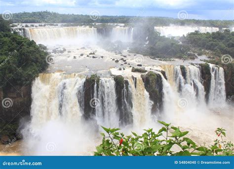 Iguazu Falls, Brazil, Argentina, Paraguay Stock Photo - Image of falls ...