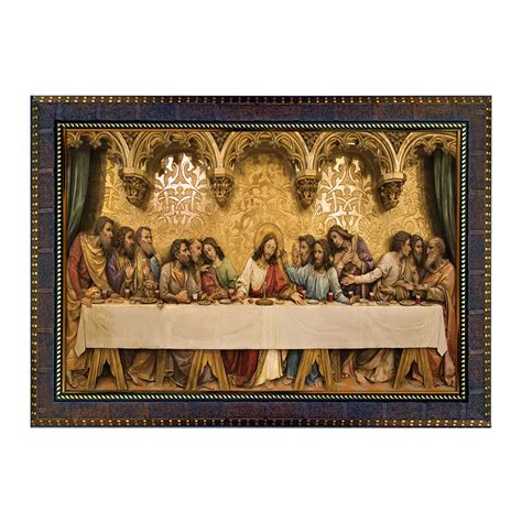 WENS Last Supper of Jesus Framed Wall Art Painting : Amazon.in: Home ...