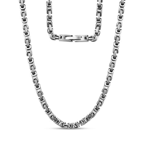 Byzantine King's Chain Stainless Steel Necklace – The Steel Shop