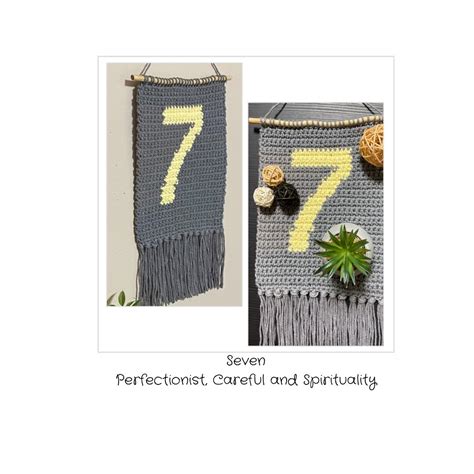 PDF Pattern SEVEN Numerology Crochet Wall Hanging. Make a - Etsy