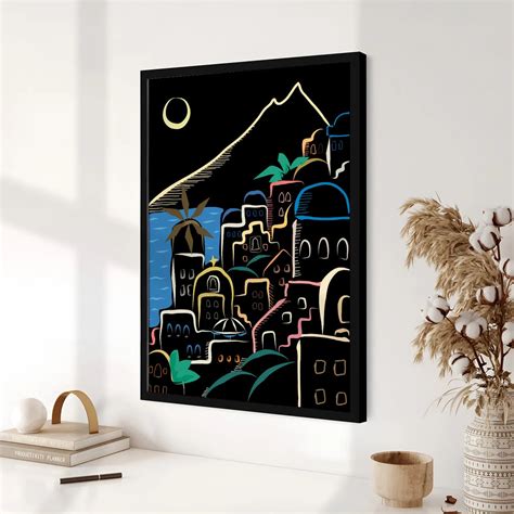 Mediterranean Town Over Night Sky – Ritwikas