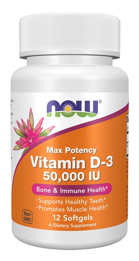 Vitamin D3 50,000 IU Capsules | NOW Foods