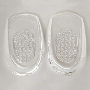 Digital Shoppy 1 Pair Silicone Gel Elastic Invisible Heel Shoe Pad Pain ...